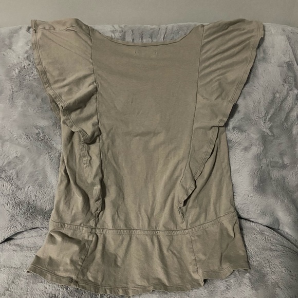 Gray Flutter Sleeves Top from American Eagle XS - Picture 3 of 3